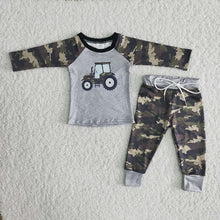 Load image into Gallery viewer, Boy Truck Camouflage Long Outfit