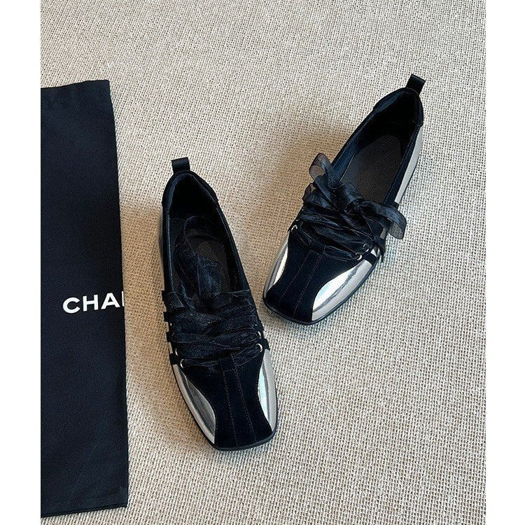 Women's Color-Block Slip-On Sneakers & Ballet Flats | Round Toe Low Heel Casual Shoes