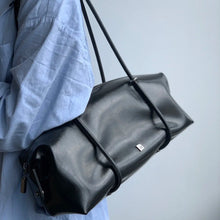 Load image into Gallery viewer, Women's Textured Boston Bag – Large Capacity PU Leather Structured Handbag | Sarah Express