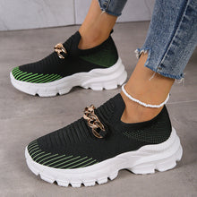 Load image into Gallery viewer, Women's Slip-On Platform Flat Shoes | Breathable Knit Chunky Sole Casual Sneakers
