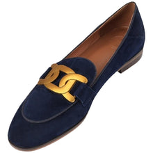 Load image into Gallery viewer, Women's Retro Metal Buckle Slip-On Loafers - Chunky Heel Platform Flats