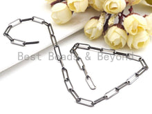 Load image into Gallery viewer, 15x5mm Gold Chain, Black, Silver, Rose Gold Rectangle Chain,E517