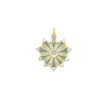 Load image into Gallery viewer, Gray Enamel Spike Heart Charm Pendant, Sku#LX805