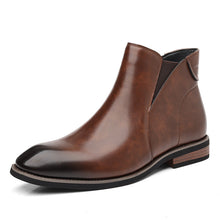 Load image into Gallery viewer, Men's Retro High-Top Formal Leather Boots - British Style Side Zipper Ankle Boots