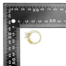 Load image into Gallery viewer, Clear Tearrdrop CZ Adjustable Ring, Sku#A340