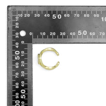 Load image into Gallery viewer, Gold Silver Clear CZ Evil Eye Adjustable Ring, Sku#A236
