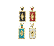 Load image into Gallery viewer, CZ Enamel Evil Eye Pendant, Sku#JL75