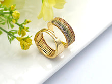 Load image into Gallery viewer, Colorful CZ Band Ring,Sku#X16