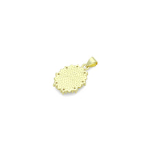 Load image into Gallery viewer, Clear CZ Gold Virgin Mary On Oval Picture Frame Charm Pendant, Sku#LK1204