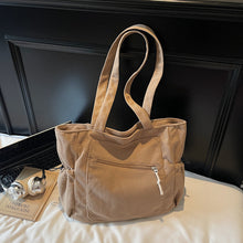 Load image into Gallery viewer, Women's Corduroy Tote Bag – Casual Everyday Shoulder Bag with Double Straps