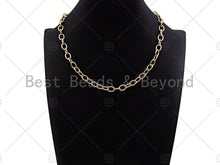 Load image into Gallery viewer, 18 Finished Gold Oval Link &amp; Chain Necklace, SKU#LD19