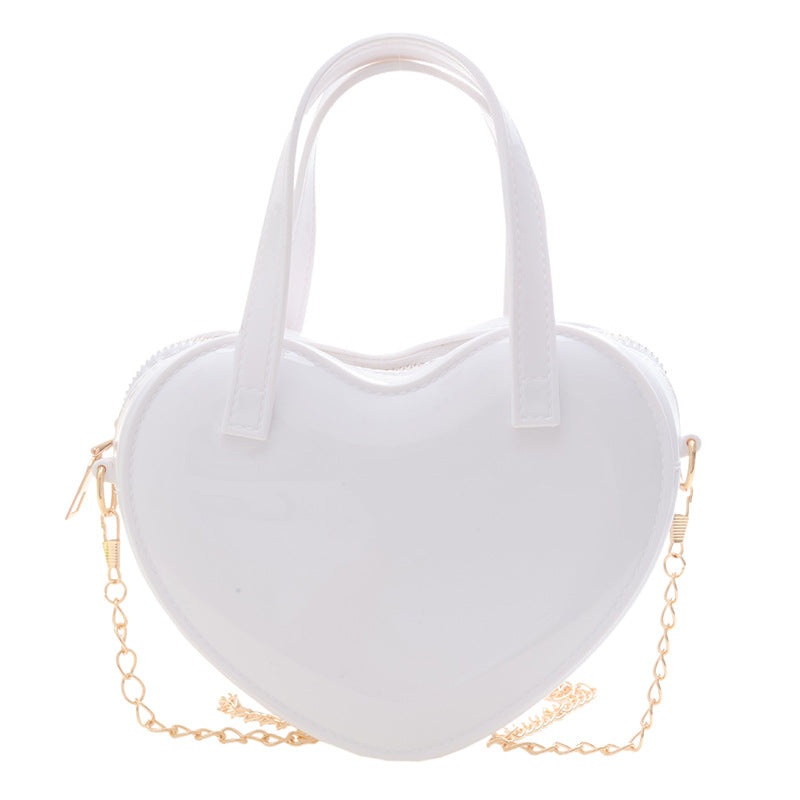 Women's Jelly Heart Mini Crossbody Bag – Cute PVC Shoulder Bag