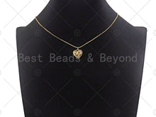 Load image into Gallery viewer, Colorful CZ Micro Pave Heart Pendant/Charm,Cubic Zirconia Paved Charm, Necklace Bracelet Charm Pendant,14x15mm, sku#L327