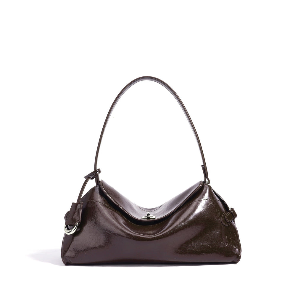 Premium Leather Crossbody Bag for Women - Minimalist Shoulder Bag with Adjustable Strap