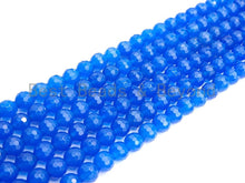Load image into Gallery viewer, Gorgeous Natural Blue Agate Faceted Beads, 6mm/8mm/10mm Round Faceted, Blue Agate Beads, 15.5" Full Strand, sku#U595
