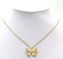 Load image into Gallery viewer, CZ Gold Butterfly Charm, Sku#FH210