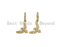 Load image into Gallery viewer, CZ Dangle Eagle Earring, Sku#J268