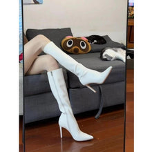 Load image into Gallery viewer, Women's Over-The-Knee Stiletto Boots - Pointed Toe High Heel Boots with Side Zipper