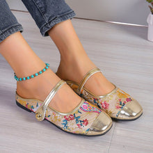 Load image into Gallery viewer, Women's Floral Slide Sandals - Stylish Summer Footwear with Buckle Detail