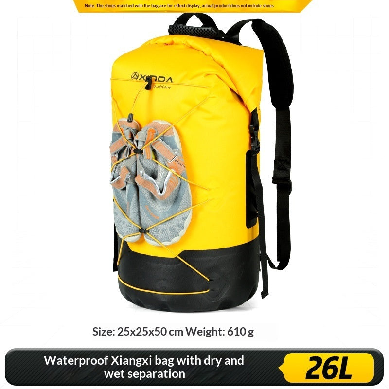 IPX7 Waterproof Backpack with Dry-Wet Separation - 16L/26L/36L Outdoor Adventure Bag