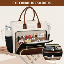 Load image into Gallery viewer, Women's Travel Work Bag with Large Cup Holder - Expandable Lightweight Tote