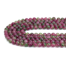Load image into Gallery viewer, Red Green Jade Round Smooth Beads, Sku#U2018