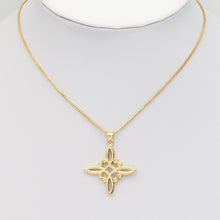 Load image into Gallery viewer, Gold Chinese Knot Flower Shape Charm, Sku#LK827
