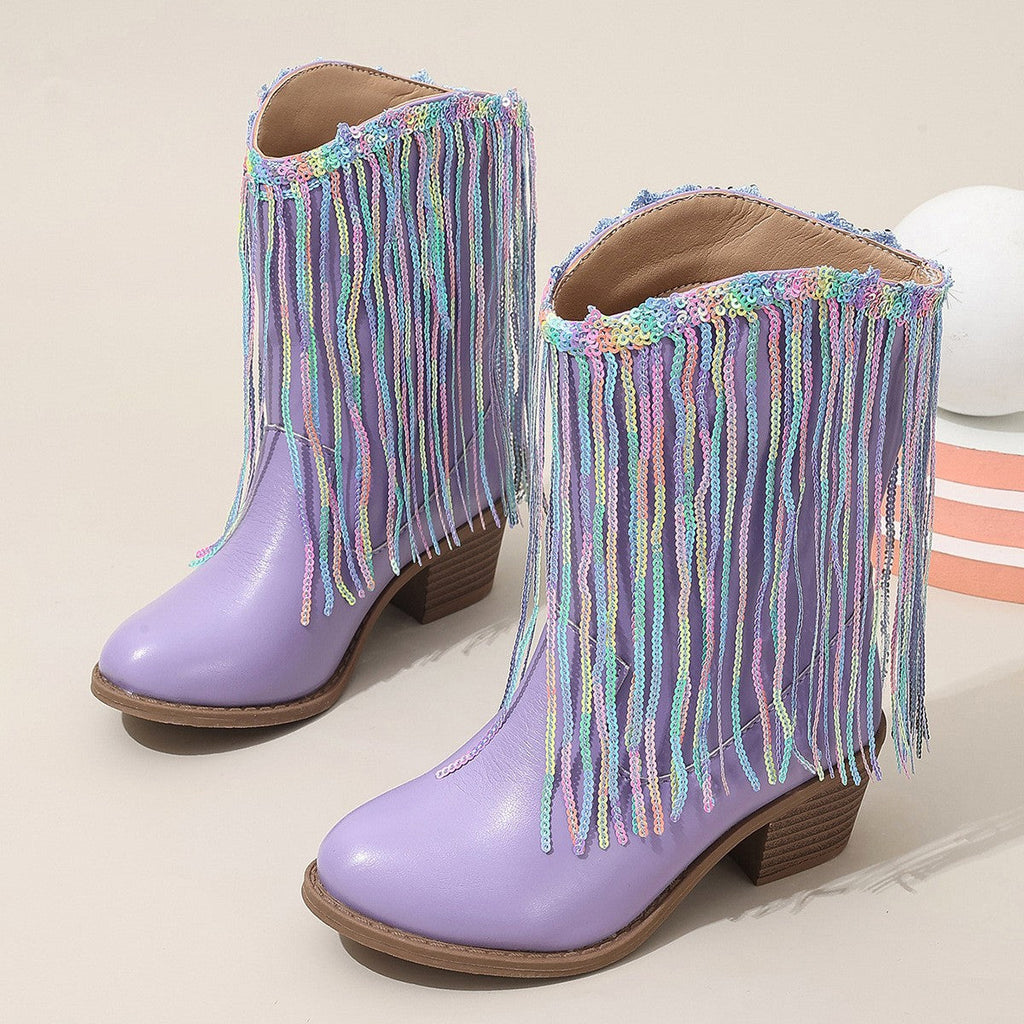 Western Fringe Ankle Boots