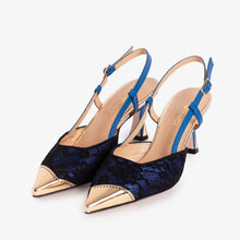 Load image into Gallery viewer, The Bali Sax Blue Leather Slingback Women Sandal