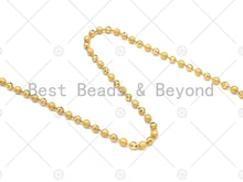 Load image into Gallery viewer, Matte Shiny Mixed 18K Gold 4mm Ball Chain by yard