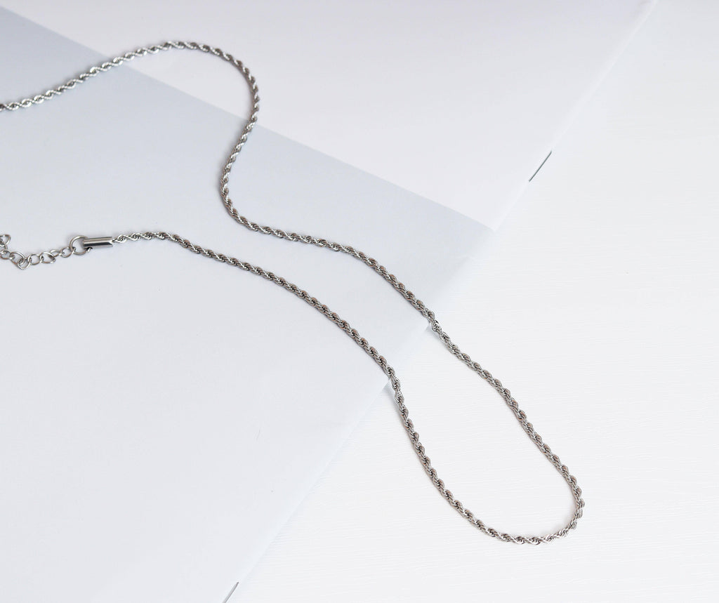 Gold Silver Rope chain Necklace, sku#B204
