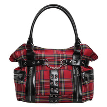 Load image into Gallery viewer, Women's Plaid Crossbody Bag with Rivet Details