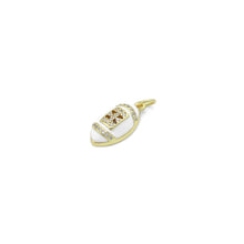 Load image into Gallery viewer, CZ White Enamel Baseball Charm Pendant, Sku#LK1162