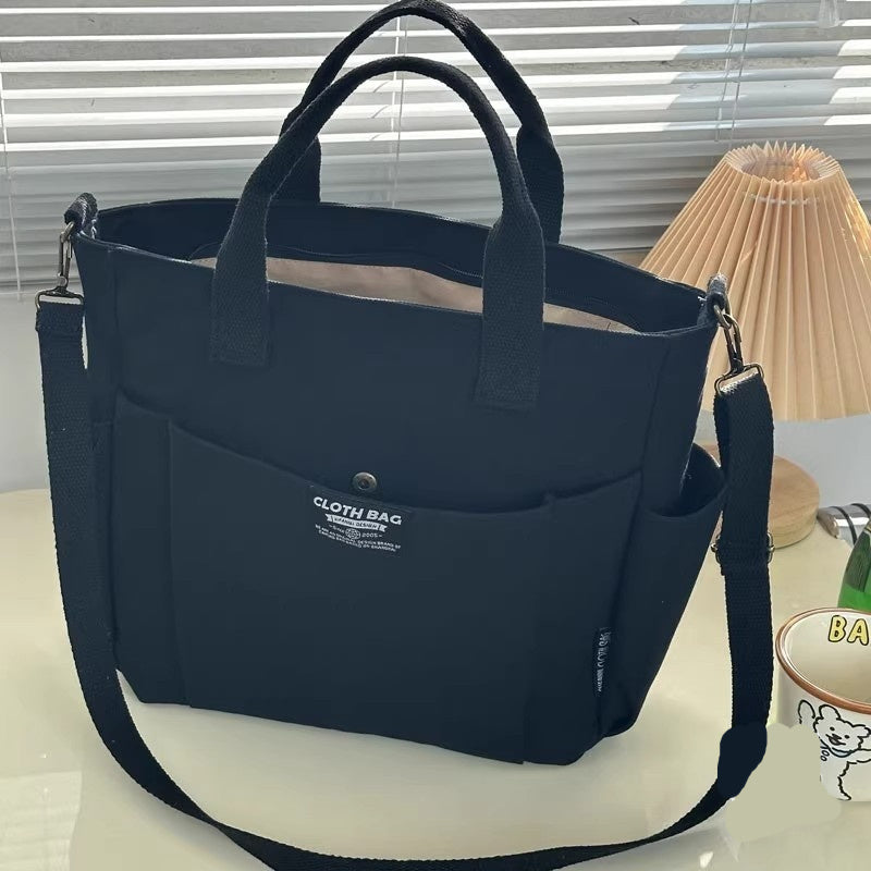 Premium Canvas Tote Bag - Large Capacity Crossbody Shoulder Bag for Women