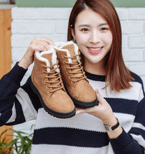 Load image into Gallery viewer, Women's Plush Snow Boots | Flat Heel Waterproof Casual Winter Boots