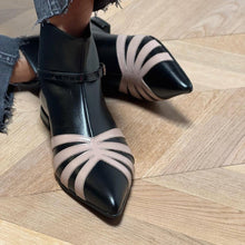 Load image into Gallery viewer, Women's Pointed Toe Chunky Heel Ankle Boots - Low Heel Booties with Back Zipper | Sarah Express