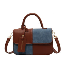 Load image into Gallery viewer, Women's Contrasting Color Patchwork Crossbody Shoulder Bag - Compact Square Handbag by Sarah Express