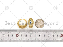 Load image into Gallery viewer, CZ Evil Eye Chunky Adjustable Ring, Sku#X266