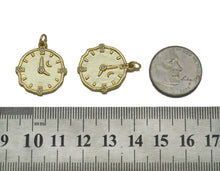 Load image into Gallery viewer, Gold CZ Clock Charm, Sku#LK684