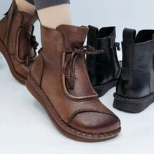Load image into Gallery viewer, Women's Soft-Sole Chunky Heel Ankle Boots | Lace-Up | Microfiber Lining | Non-Slip Rubber Sole
