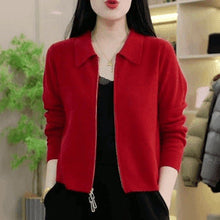 Load image into Gallery viewer, Womens Loose-fitting Short Versatile Zip-up Jacket