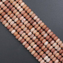 Load image into Gallery viewer, 5x8mm Smooth Rondelle Orange Quartz Beads, Sku#U2060