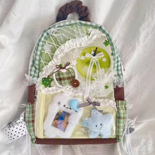 Load image into Gallery viewer, Plaid Canvas Backpack Large Capacity School Bag for Women - Sarah Express