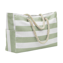 Load image into Gallery viewer, Embroidered Striped Beach Bag With Large Capacity