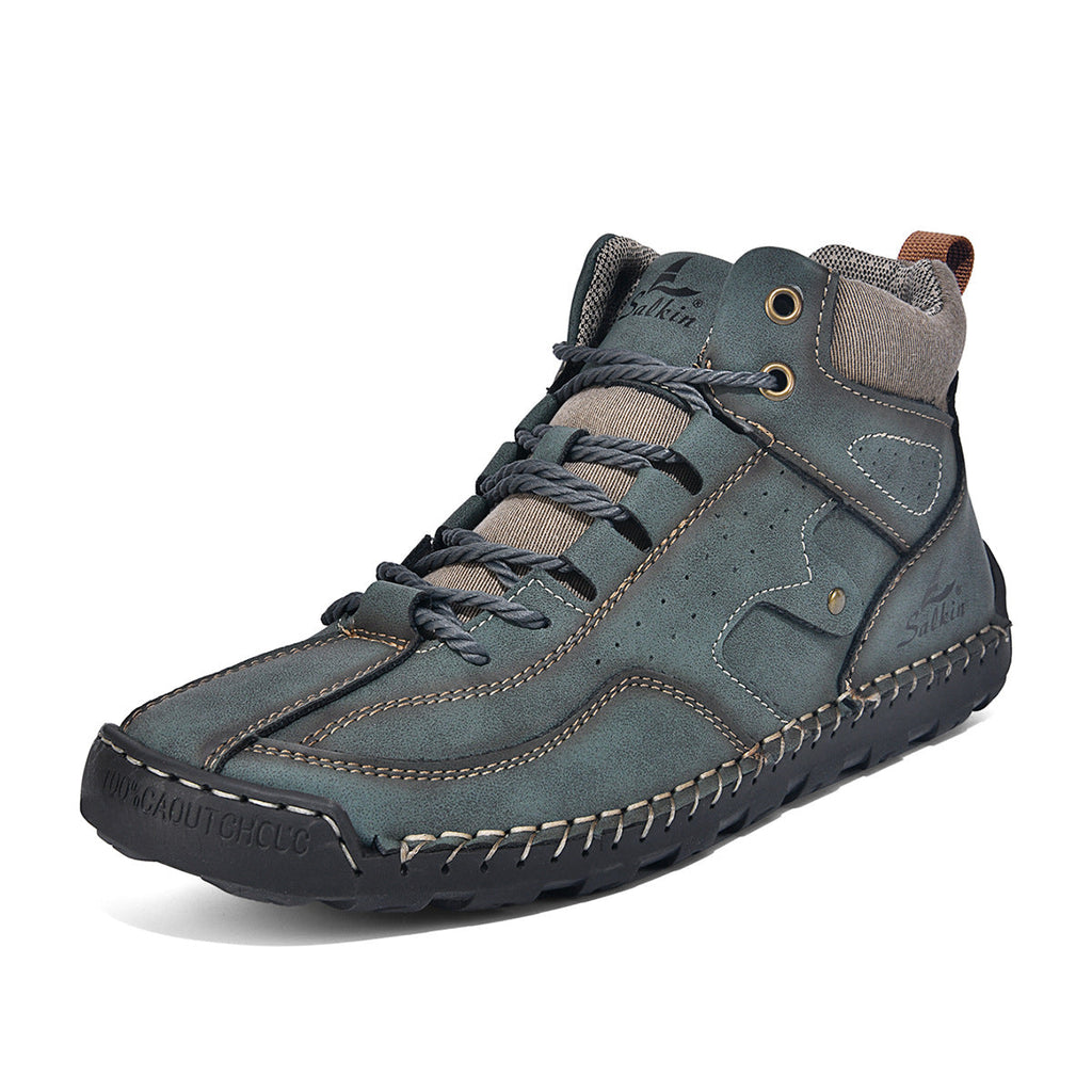 Men's Outdoor High-Top Casual Shoes – Breathable PU Lace-Up Sneakers | Sizes EU 38–48