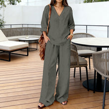 Load image into Gallery viewer, Long Sleeve Top &amp; Full-Length Pants Two-Piece Set – 9 Colors S–3XL