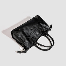 Load image into Gallery viewer, Women's French-Style Studded Biker Crossbody Bag - Premium PU Leather Shoulder Bag
