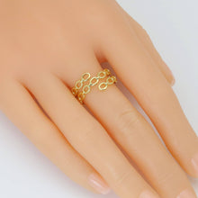 Load image into Gallery viewer, Gold Silver Oval Link Adjustable Wrap Ring, Sku#A289