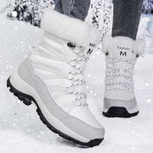 Load image into Gallery viewer, Women's Warm Mid-Calf Fleece-Lined Snow Boots | Lace-Up Winter Shoes
