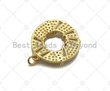 Load image into Gallery viewer, Gold Donghnut Charm/Pendant, Dainty Circular Ring Charms, Gold Charm, Gold Pendant, Necklace Charms, 23x26mm, Sku#LK100